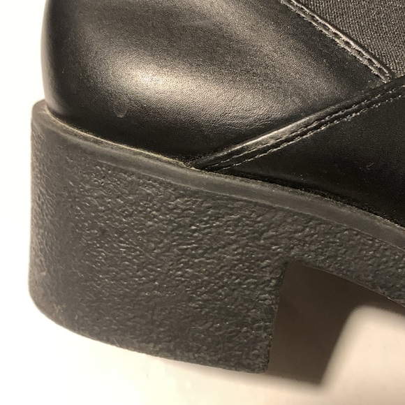 ZARA TRF Ankle  Boots Womens 41 Black Leather Buckle block heel - Picture 6 of 10